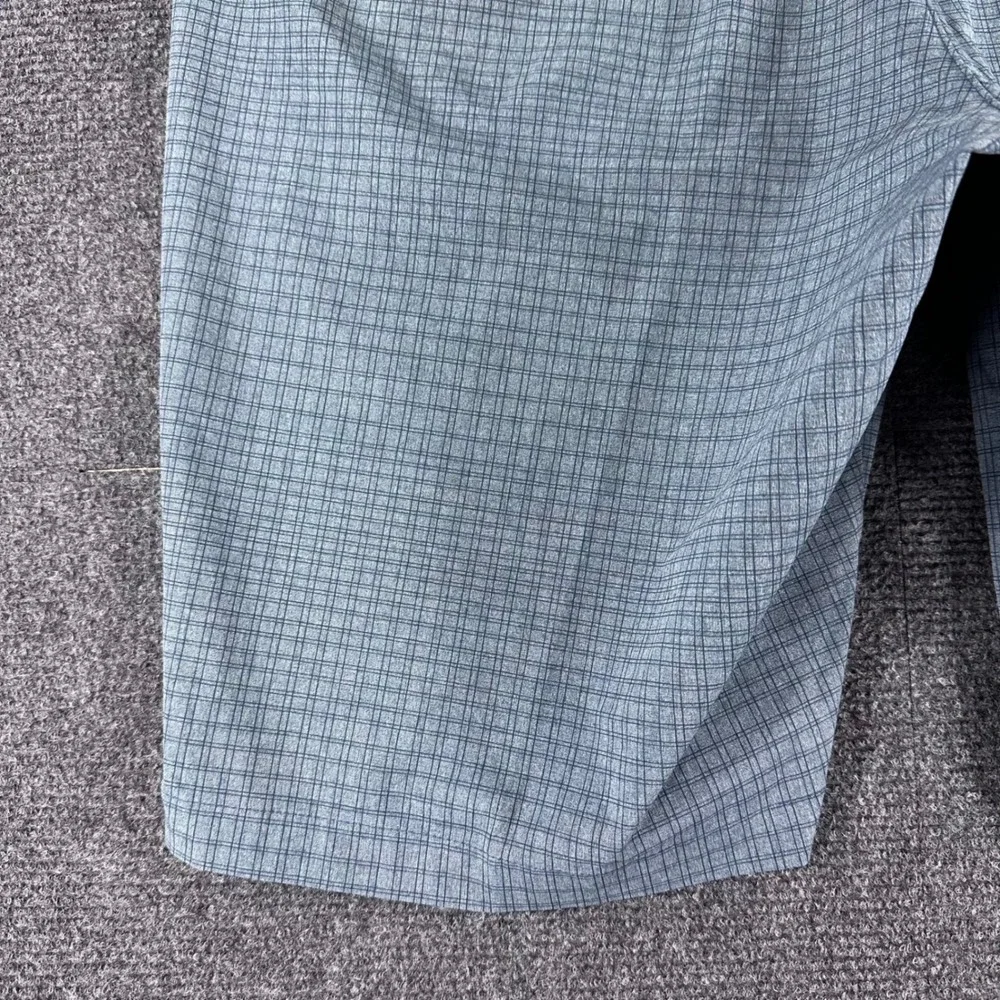 Adidas Shorts Mens 38 Blue Grey Grid Pattern Golf Performance‎ GU5103
